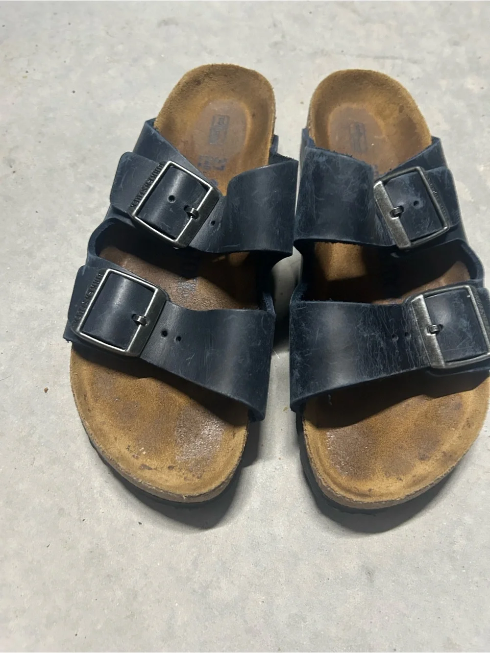 Birkenstock navy leather